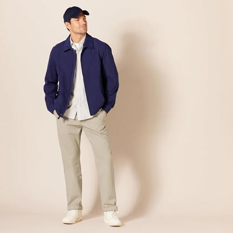 Amazon Essentials Men's Classic-Fit Wrinkle-Resistant Flat-Front Chino Pant (Available in Big & Tall), Khaki Beige, 36W x 34L