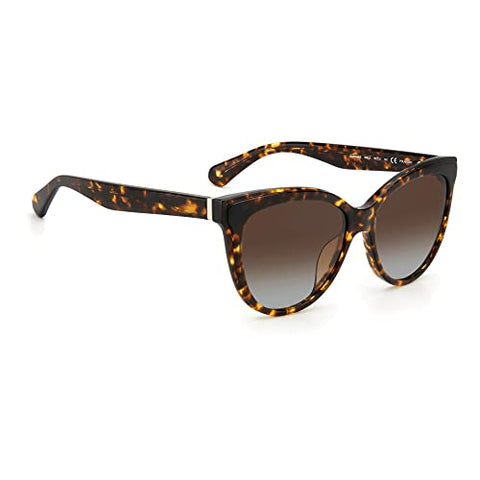 Kate Spade New York Women's Daesha/S Cat Eye Sunglasses, Havana/Polarized Brown Gradient, 56mm, 16mm Kate Spade New York