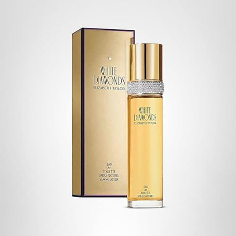 Elizabeth Taylor White Diamonds Women's Perfume, Long-Lasting Floral Fragrance, Eau de Toilette EDT Spray, Gift for Her, 3.3 fl oz