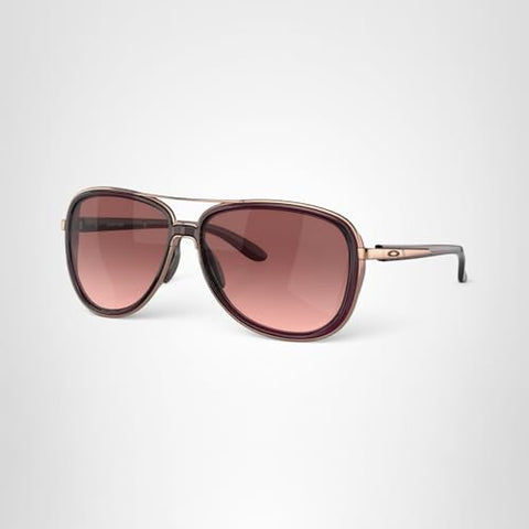 Oakley Womens OO4129 Split Time Aviator Sunglasses, Crystal Raspberry/G40 Black Gradient, 58 mm