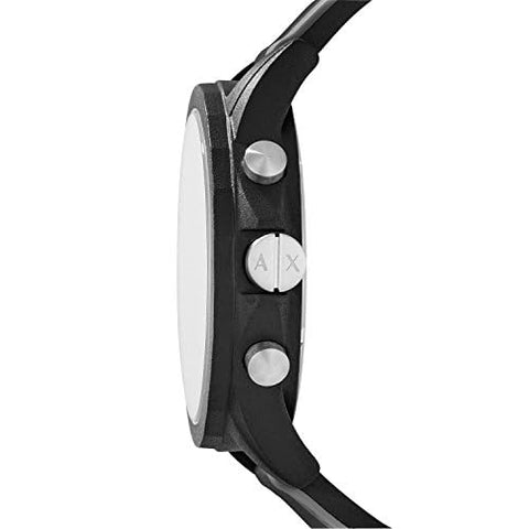 A｜X ARMANI EXCHANGE Men's Chronograph Black & Gray Silicone Strap Watch (Model: A|X1331) A｜X ARMANI EXCHANGE