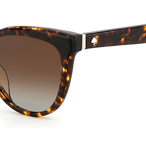 Kate Spade New York Women's Daesha/S Cat Eye Sunglasses, Havana/Polarized Brown Gradient, 56mm, 16mm Kate Spade New York