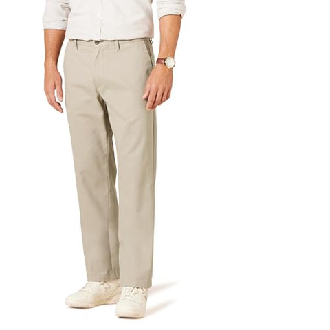 Amazon Essentials Men's Classic-Fit Wrinkle-Resistant Flat-Front Chino Pant (Available in Big & Tall), Khaki Beige, 36W x 34L