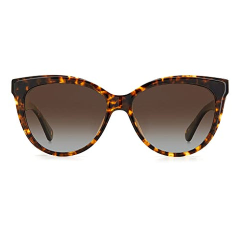 Kate Spade New York Women's Daesha/S Cat Eye Sunglasses, Havana/Polarized Brown Gradient, 56mm, 16mm Kate Spade New York