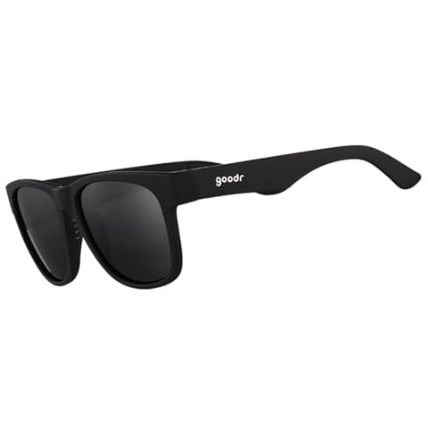 goodr Hooked on Onyx Polarized Sunglasses for Men & Women, Large Sized (BFG), Black Solid Frame with Black Non-Reflective Glare Reducing Lenses, UV400 Protection, No Slip, No Bounce