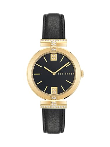 Ted Baker Ladies Black Vegan Leather Strap Watch (Model: BKPDAF3019I) Ted Baker