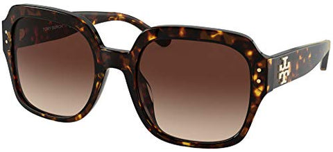 Tory Burch TY7143U Sunglasses 172813-56 -, Lt Brown Dk Brown Gradient TY7143U-172813-56 Tory Burch