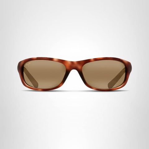 Maui Jim Men's and Women's Kipahulu Polarized Wrap Sunglasses, Matte Tortoise Rubber/HCL® Bronze, Small