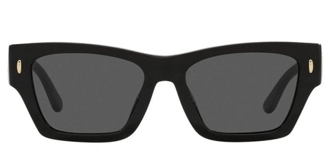 Tory Burch Women's TY7169U Universal Fit Rectangular Sunglasses, Black, 52mm Tory Burch