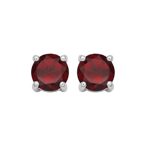 Amazon Essentials Sterling Silver Round Birthstone Stud Earrings