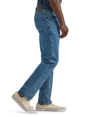 Lee Men's Legendary Regular Straight Jean, Pepper Stone, 35W x 32L