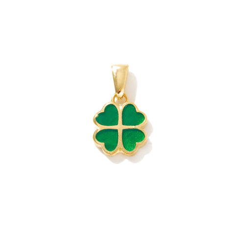 Gelin 14k Solid Gold Clover Charm Pendant for Women