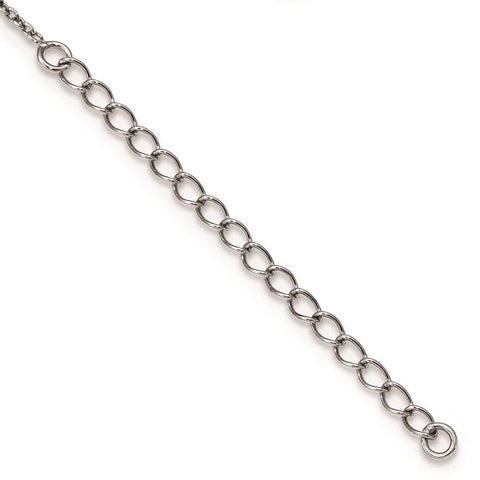925 Sterling Silver Polished Prong set Lobster Claw Closure Black and White Diamond Pendant Necklace Jewelry Gifts for Women JewelryWeb