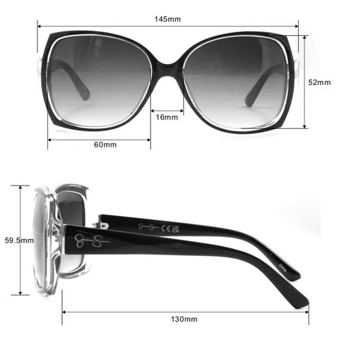 Jessica Simpson Women's J5234 Oversized Retro Butterfly Sunglasses with UV400 Protection - Glamorous Lightweight Sunglasses for Women, 60mm Jessica Simpson