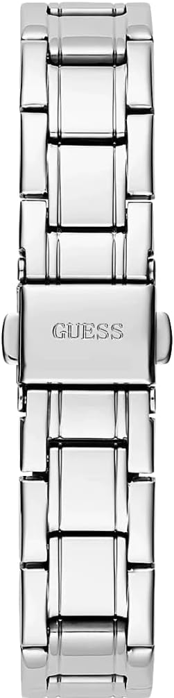 GUESS Ladies 28mm Watch - Silver Tone Bracelet Silver Tone Case White Dial GUESS
