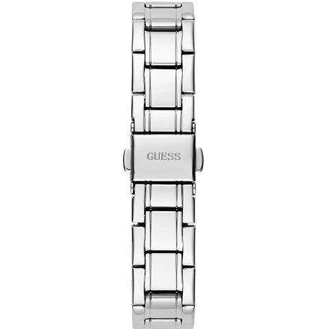 GUESS Ladies 28mm Watch - Silver Tone Bracelet Silver Tone Case White Dial GUESS
