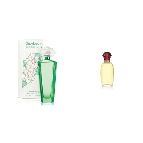 Elizabeth Taylor Women's Perfume, Eau de Parfum Spray, Gardenia, 3.3 Fl Oz & Paul Sebastian DESIGN Perfume For Women, Day & Night Soft Floral Fragrance Spray, 3.4 oz Elizabeth Taylor