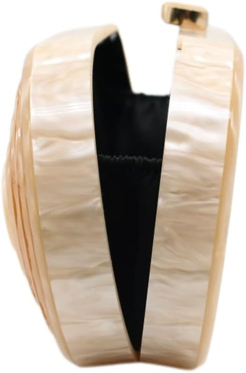 GSYPS Acrylic Clutch Purse Marbled Evening Handags Elegant Shoulder Bag for Wedding Cocktail Party Prom C-Champagne GSYPS