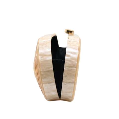 GSYPS Acrylic Clutch Purse Marbled Evening Handags Elegant Shoulder Bag for Wedding Cocktail Party Prom C-Champagne GSYPS