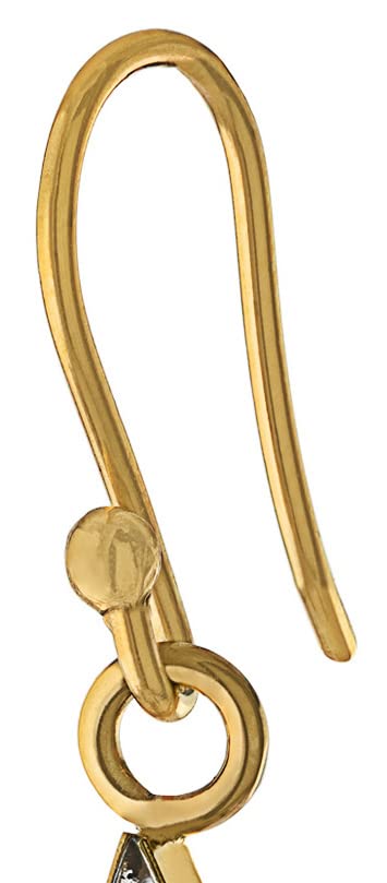 Amazon Essentials Sterling Silver Pressed Flower Teardrop Trendy Earrings