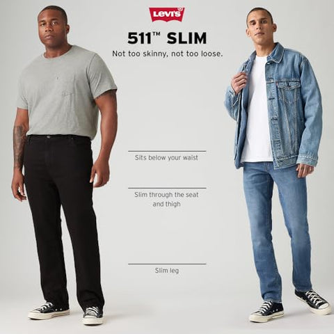 Levi's Men's 511 Slim Fit Jeans, Throttle-Stretch, 38W x 32L