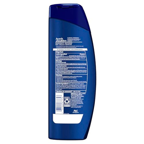 Head & Shoulders Anti-Dandruff Shampoo, Clinical Strength Dry Scalp Rescue Shampoo Twin Pack, 1% Selenium Sulfide, Seborrheic Dermatitis Relief, Dry Scalp 13.5 fl oz Each