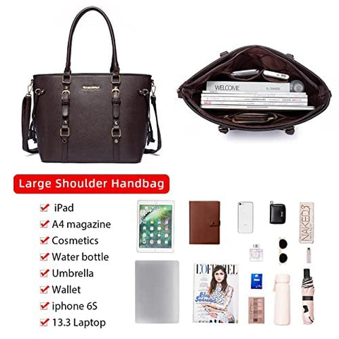 Montana West Tote Bag for Women Handbags Tote Purse with Wallet Set Shoulder Satchel Bag for Women 3pcs MWC3-C032WCF Montana West