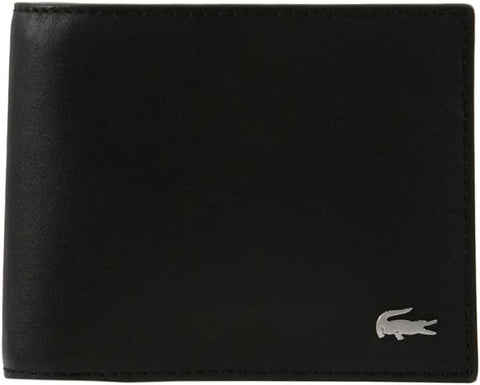 Lacoste Men's Fitzgerald Small Billfold Wallet, Black, One Size Lacoste