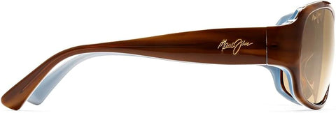 Maui Jim Women's Nalani Polarized Fashion Sunglasses, Tort/White and Blue/HCL® Bronze, Medium Maui Jim