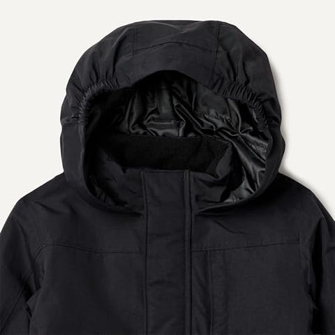 Amazon Essentials Boys' Water Resistant Ski Winter Jacket, Black, XX-Large