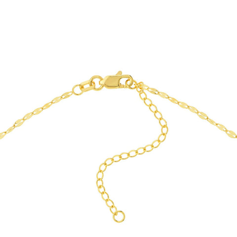 14k Yellow Gold Hammered Adjustable Forz 30 With Long Link Station and 18 Inch Jewelry Gifts for Women JewelryWeb
