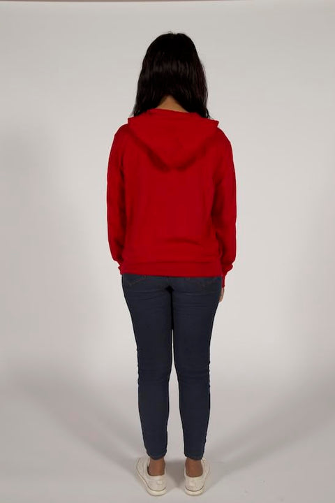 Cottonhood Lightweight Jersey Zip Hoodie for Men – Full Zip Casual Cotton Hoodie, Soft Long Sleeve (2XL, Scarlet, 702)