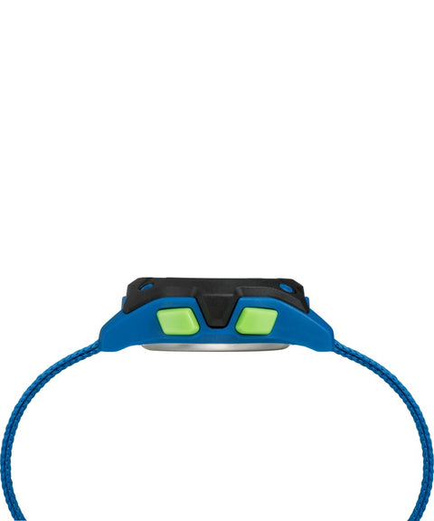 Timex Kids TW7C26000 Time Machines Digital 35mm Blue/Black/Green Double-Layered Nylon Strap Watch