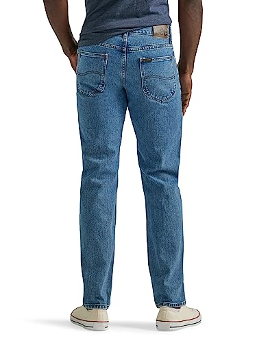 Lee Men's Legendary Regular Straight Jean, Pepper Stone, 35W x 32L