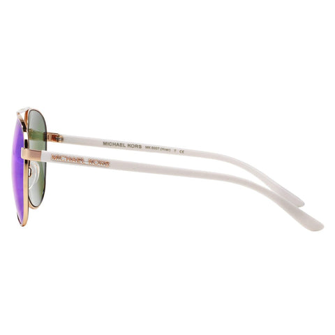 Michael Kors MK5007 104525 Rose Gold White/Blue Mirrored Sunglasses Michael Kors