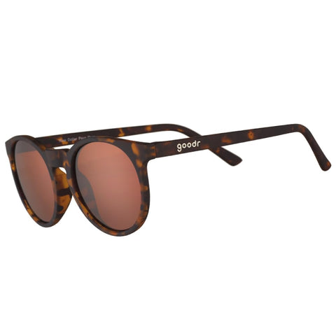 goodr Nine Dollar Pour Over Polarized Round Sunglasses for Men & Women, Small Sized (Circle G), Brown Translucent Frames with Brown Non-Reflective Lens, UV400 Protection, No Slip, No Bounce