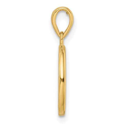 Auriga Fine Jewelry 14k Yellow Gold Tree of Life Circle Pendant, for Women (L-14mm, W-14mm)