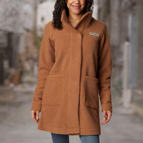 Columbia Women's Panorama Long Jacket, Camel Brown, Medium