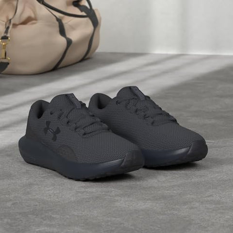 Under Armour Men's Charged Surge 4, (002) Black/Black/Black, 9.5, US