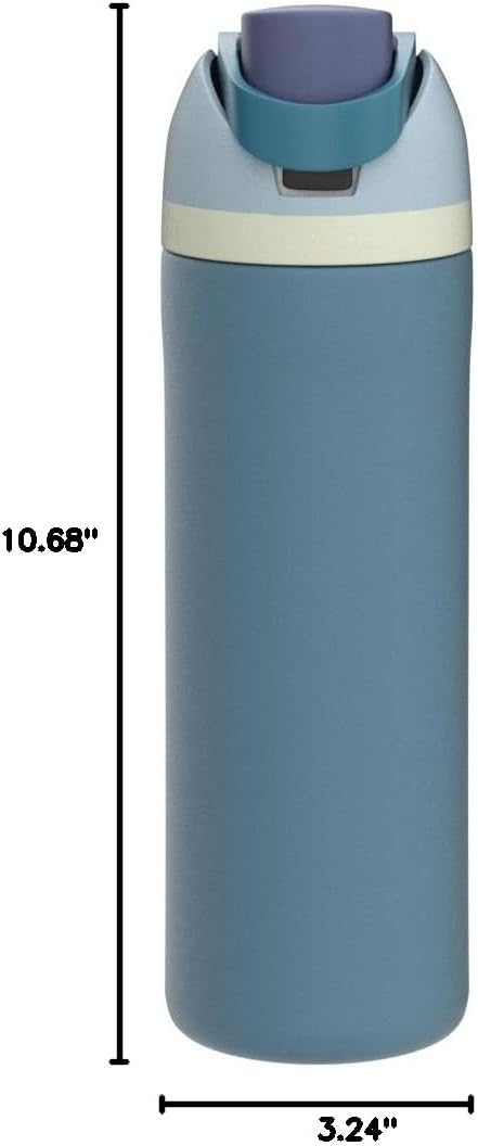 Owala FreeSip Insulated Stainless Steel Water Bottle with Straw for Sports, Travel, and School BPA-Free Sports Water Bottle, 24 oz, Denim Owala