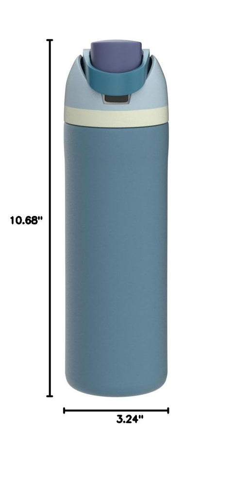 Owala FreeSip Insulated Stainless Steel Water Bottle with Straw for Sports, Travel, and School BPA-Free Sports Water Bottle, 24 oz, Denim Owala