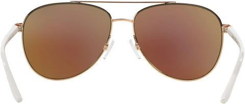 Michael Kors MK5007 104525 Rose Gold White/Blue Mirrored Sunglasses Michael Kors