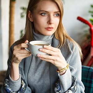Cuff Bracelet with CZ for Women Stainless Steel Metal and Spring-Clasp Gold Silver Black Plated Chunky Cuff Bangle Jewelry for Girls Gift (Gold) Jinbaoying