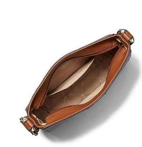 Michael Kors Small Leather Crossbody Bag (Brown) Michael Kors