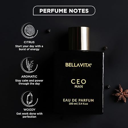 Generic CEO Man Eau De Parfum Perfume with Lemon, Lavender, Tonka, Mandarin & Vetiver|Premium, Long Lasting Woody Fragrance for Men, 100 ML RAWSHANS