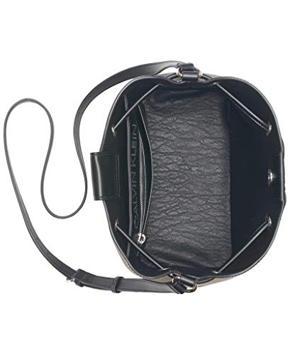 Calvin Klein womens Gabrianna Novelty Bucket Shoulder Bag, Grey Combo, One Size