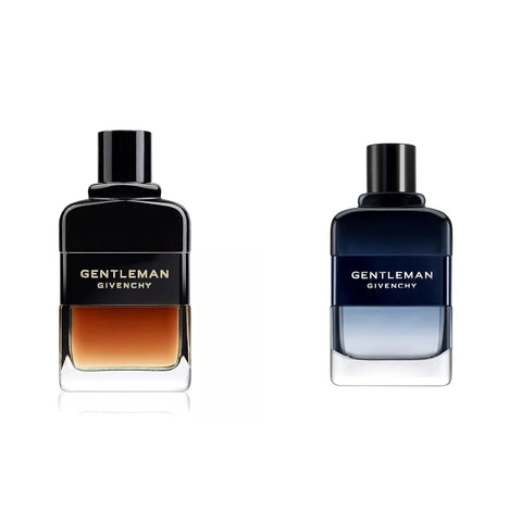Givenchy Gentleman Reserve Privee for Men Eau de Parfum Spray, 3.3 Ounce & Gentleman Intense for Men Eau de Toilette Spray, 3.4 Ounce Fragrance Bundle Givenchy