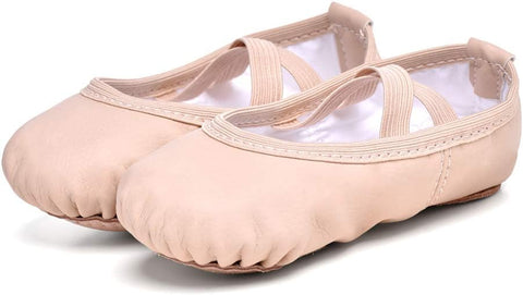 Stelle Ballet Shoes for Girls Toddler Ballet Slippers Soft Leather Boys Dance Shoes for Toddler/Little Kid/Big Kid (Ballet Pink, 10MT)