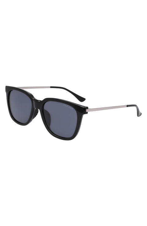 Cole Haan Women's Ladies Polarized Sunglass Rectangular, Black, 53mm Cole Haan