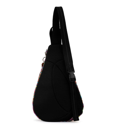 Sakroots Women's Go Sling Backpack in Nylon Eco Twill, Rainbow Wanderlust, One Size Sakroots
